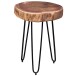 Beistelltisch >BAGLI< in Akazie / schwarz, Massivholz / Metall - 45x35cm (HxD)