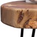 Beistelltisch >BAGLI< in Akazie / schwarz, Massivholz / Metall - 45x35cm (HxD)