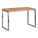 Schreibtisch >GUNA< in Akazie, Massivholz / Metall verchromt - 120x76x60 (BxHxT)