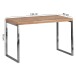 Schreibtisch >GUNA< in Akazie, Massivholz / Metall verchromt - 120x76x60 (BxHxT)