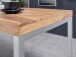 Schreibtisch >GUNA< in Akazie, Massivholz / Metall verchromt - 120x76x60 (BxHxT)