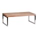 Couchtisch >GUNA< in Akazie, Massivholz / Metall verchromt - 120x40x60cm (BxHxT)