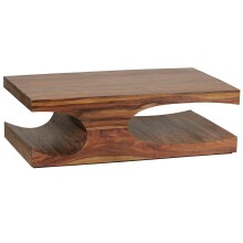 Couchtisch >BOHA< in Sheesham, Massivholz - 118x38x70cm (BxHxT)