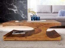 Couchtisch >BOHA< in Sheesham, Massivholz - 118x38x70cm (BxHxT)