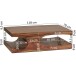 Couchtisch >BOHA< in Sheesham, Massivholz - 118x38x70cm (BxHxT)