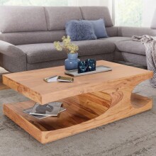Couchtisch >BOHA< in Akazie, Massivholz -...