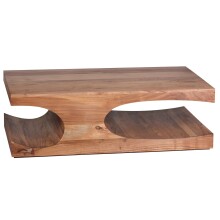 Couchtisch >BOHA< in Akazie, Massivholz - 118x38x70cm (BxHxT)