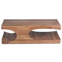 Couchtisch >BOHA< in Akazie, Massivholz - 118x38x70cm (BxHxT)