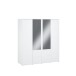 Drehtürenschrank >LISSON< 2 Schubladen, Farbe Weiss - 177,5x193,7x60cm (BxHxT)