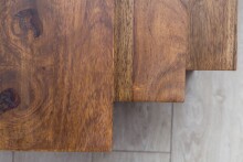 Satztisch >AKOLA< (3-teilig) in Sheesham, Massivholz - 45x45x30cm (BxHxT)
