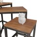 Satztisch >AKOLA< (3-teilig) in Sheesham, Massivholz - 45x45x30cm (BxHxT)