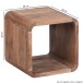 Satztisch >BOHA< (2-teilig) in Akazie, Massivholz - 43x43x36cm (BxHxT)