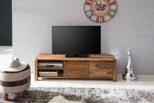 Lowboard >BOHA< in Sheesham, Massivholz - 140x40x35cm (LxHxT)