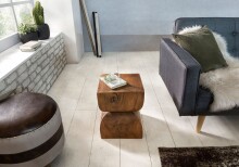 Beistelltisch >WL1.562< in Sheesham, Massivholz. - 30x30x45cm (LxBxH)
