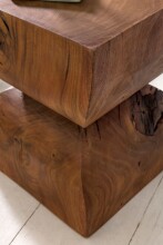 Beistelltisch >WL1.562< in Sheesham, Massivholz. - 30x30x45cm (LxBxH)