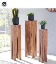 Blumentisch >WL1.565< in Akazie, Massivholz -...