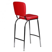 Barhocker >WL1.718< in rot / weiss - 40x110x38 (BxHxT)