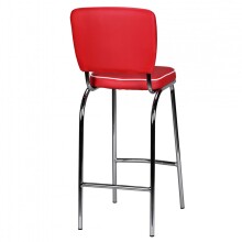 Barhocker >WL1.718< in rot / weiss - 40x110x38 (BxHxT)