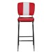 Barhocker >WL1.718< in rot / weiss - 40x110x38 (BxHxT)