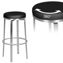 Barhocker >WL1.947< 360° drehbar, Farbe Schwarz - 76x42cm (HxD)