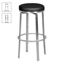 Barhocker >WL1.947< 360° drehbar, Farbe Schwarz - 76x42cm (HxD)