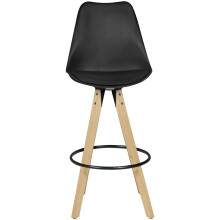 Barhocker >LIMA< (2-teilig) in Schwarz - 45x113x45cm (BxHxT)