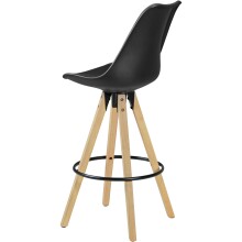 Barhocker >LIMA< (2-teilig) in Schwarz - 45x113x45cm (BxHxT)