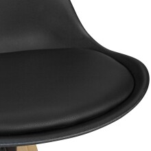 Barhocker >LIMA< (2-teilig) in Schwarz - 45x113x45cm (BxHxT)