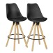 Barhocker >LIMA< (2-teilig) in Schwarz - 45x113x45cm (BxHxT)