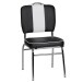 Esszimmerstuhl >WL1.716< in Schwarz / weiss - 47x45x90cm (LxBxH)