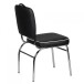 Esszimmerstuhl >WL1.716< in Schwarz / weiss - 47x45x90cm (LxBxH)