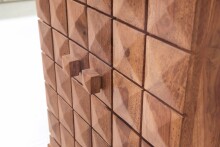 Barschrank >WL1.736< in Akazie, Massivholz - 65x91x50cm (BxHxT)