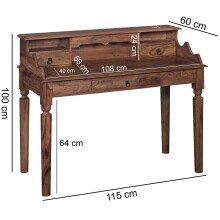 Sekretär >WL1.751< in Sheesham - 115x100x60 (BxHxT)