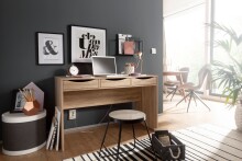 Schreibtisch >MASSA< in Eiche Dekor - 120x75x55cm (BxHxT)