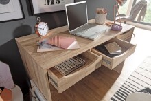 Schreibtisch >MASSA< in Eiche Dekor - 120x75x55cm (BxHxT)