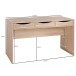 Schreibtisch >MASSA< in Eiche Dekor - 120x75x55cm (BxHxT)