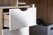 Schreibtisch >MASSA< in Eiche Dekor / weiss - 120x76x53cm (BxHxT)
