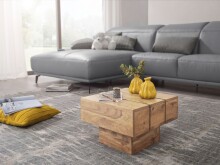 Couchtisch >WL1.756< in Akazie, Massivholz - 44x30x44cm (BxHxT)