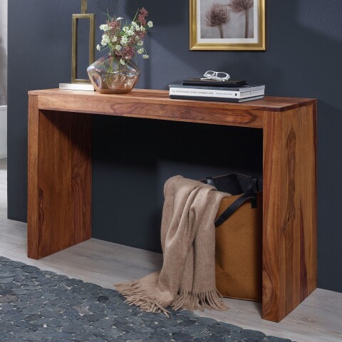 Konsolentisch >WL1.785< in Sheesham, Massivholz  - 115x75x40cm (BxHxT)