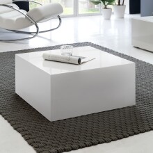 Couchtisch >MONOBLOC< in Weiß, MDF -...