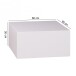 Couchtisch >MONOBLOC< in Weiß, MDF - 60x30x60cm (BxHxT)