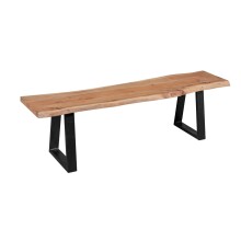 Sitzbank >GAYA< in Akazie, Massivholz - 160x45x40cm (BxHxT)