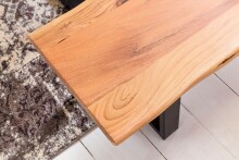 Sitzbank >GAYA< in Akazie, Massivholz - 160x45x40cm (BxHxT)