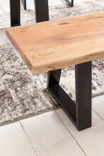 Sitzbank >GAYA< in Akazie, Massivholz - 160x45x40cm (BxHxT)