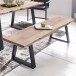 Sitzbank >GAYA< in Akazie, Massivholz - 160x45x40cm (BxHxT)