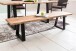 Sitzbank >GAYA< in Akazie, Massivholz - 160x45x40cm (BxHxT)