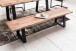 Sitzbank >GAYA< in Akazie, Massivholz - 160x45x40cm (BxHxT)