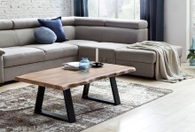 Couchtisch >GAYA< in Akazie, Massivholz - 115x40x60cm (BxHxT)