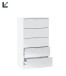 Hochkommode >Chest of drawers< in Artik-Weiß - 60x110x40 (BxHxT)
