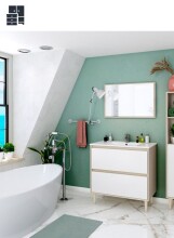 Badezimmer-Set >VERONA< in Eiche/Weiß...